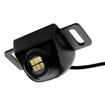 Picture of Car LED Electric Eye Reversing Light External Bulb Modified License Plate Auxiliary Light (Black)