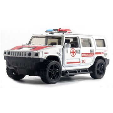 Picture of 1:36 Off-road Police Car Ambulance Model Boy Car Toy With Sound and Light (White)