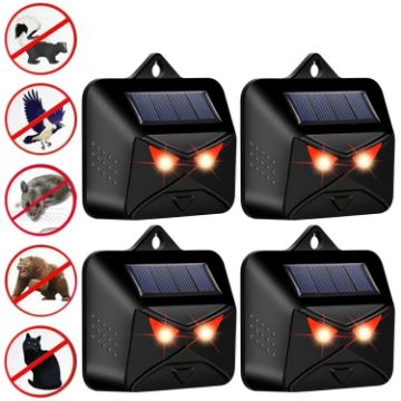 Picture of 4pcs /Box Solar Animal Repeller Waterproof Animal Deterrent with Red LED Light