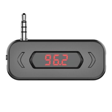 Picture of Doosl DSER116 Multifunctional Car FM Transmitter Wireless Music Receiver with 3.5mm Jack & LCD Display, Support Hands-free Call (Black)