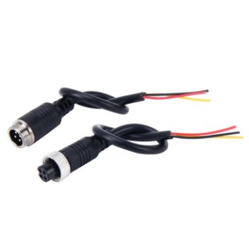 Picture of 2 PCS Car Auto Monitor Camera DVR Male and Female 4 Pin Video Power Extension Cable Cord, Length: 22cm