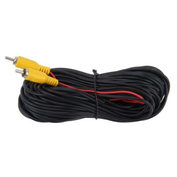 Picture of Car Reverse Rear View Parking Camera Video Cable With Detection Wire, Cable Length: 15m