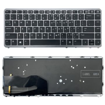 Picture of US Version Keyboard For HP Elitebook 840 G1/850 G1/840 G2/ZBook 14 (Silver Frame with Backlight)