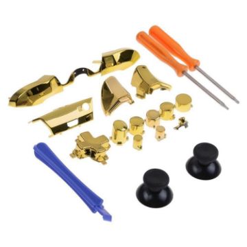 Picture of Full Set Game Controller Handle Small Fittings with Screwdriver for Xbox One ELITE (Gold)