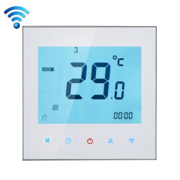 Picture of 16A WiFi Heating Thermostat w/ Touch LCD & Sensor (White)