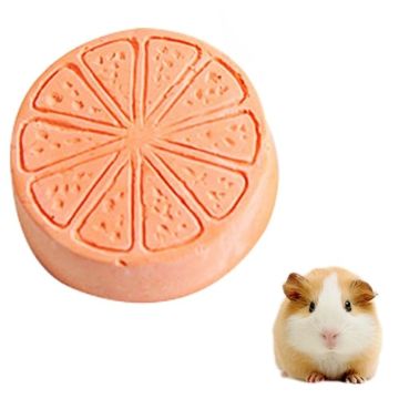 Picture of Pet Fruit Type Calcium Stone Hamsters Rabbits Small Pets Teeth Grinding Stones Pets Training Tools (Orange)