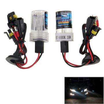 Picture of DC12V 35W H7 HID Xenon Light Single Beam Super Vision Waterproof Head Lamp, Color Temperature: 6000K, Pack of 2